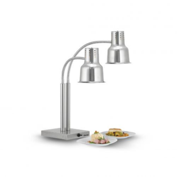  Θερμαντική λυχνία Inox με 2 υπέρυθρες λάμπες 114296